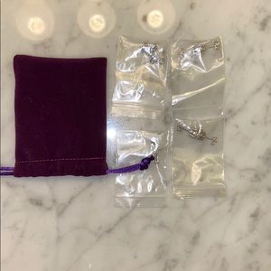 4 different sizes of sterling silver earrings